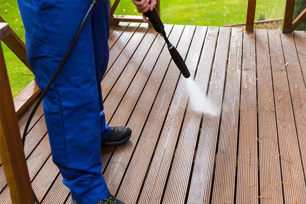 Clean wooden deck